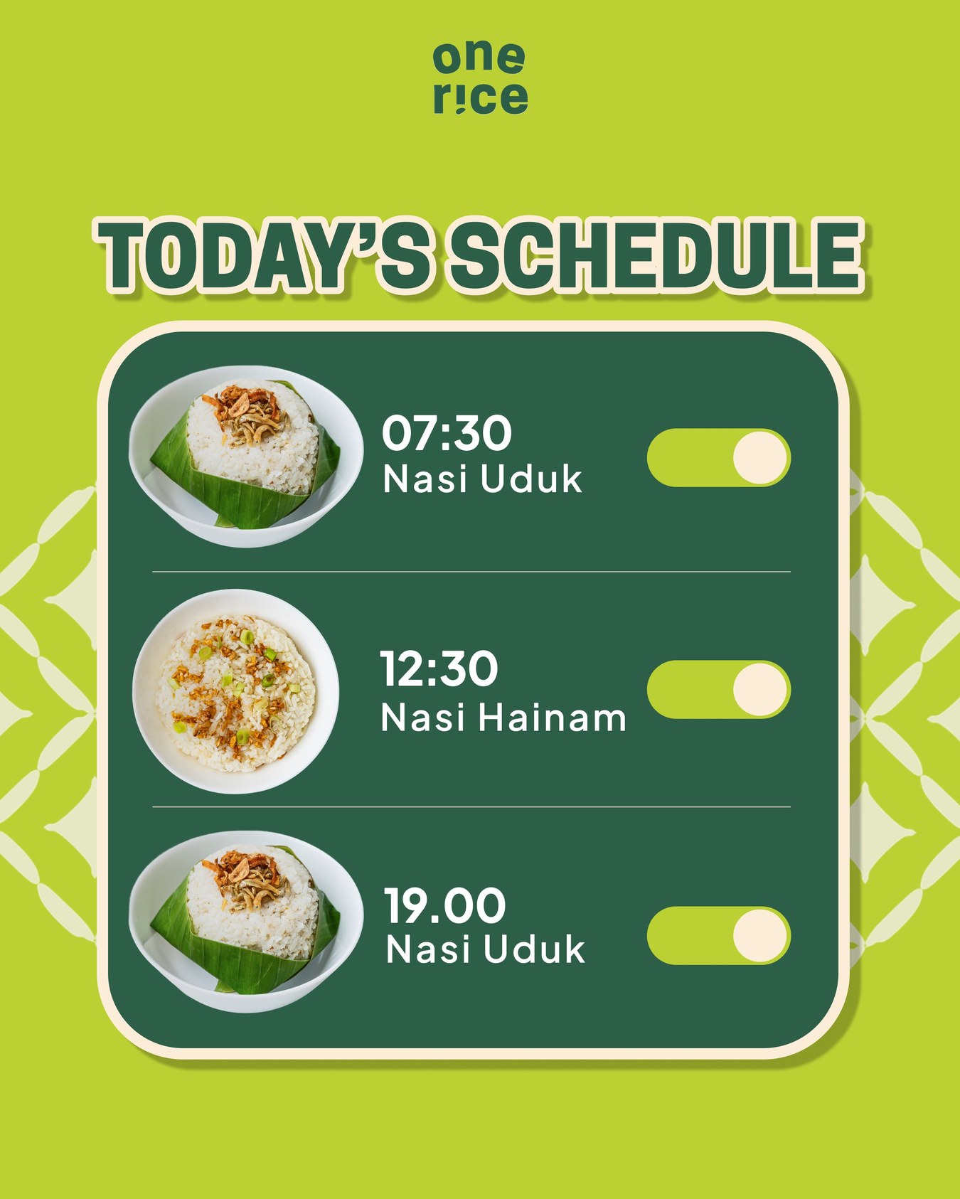 Today's schedule