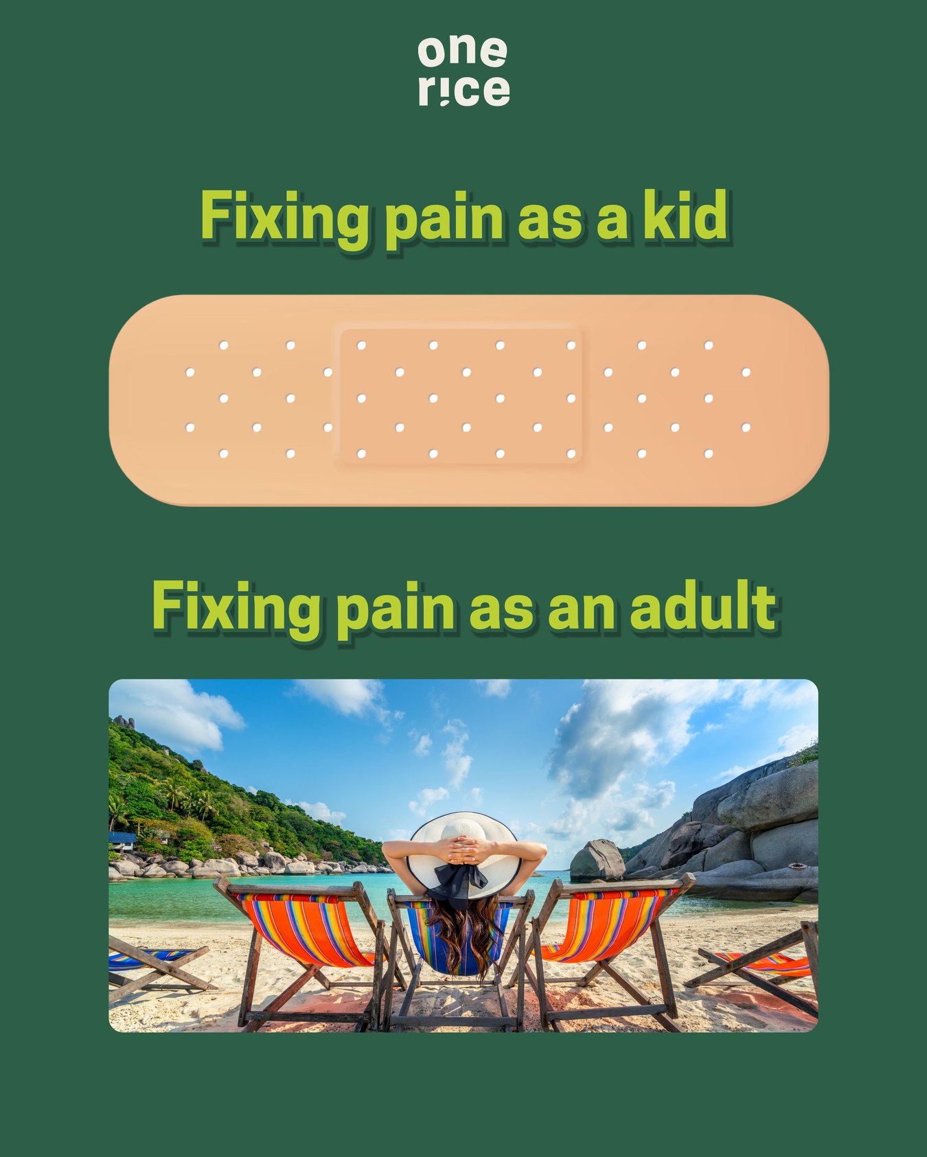 Fixing pain as a kid vs an adult