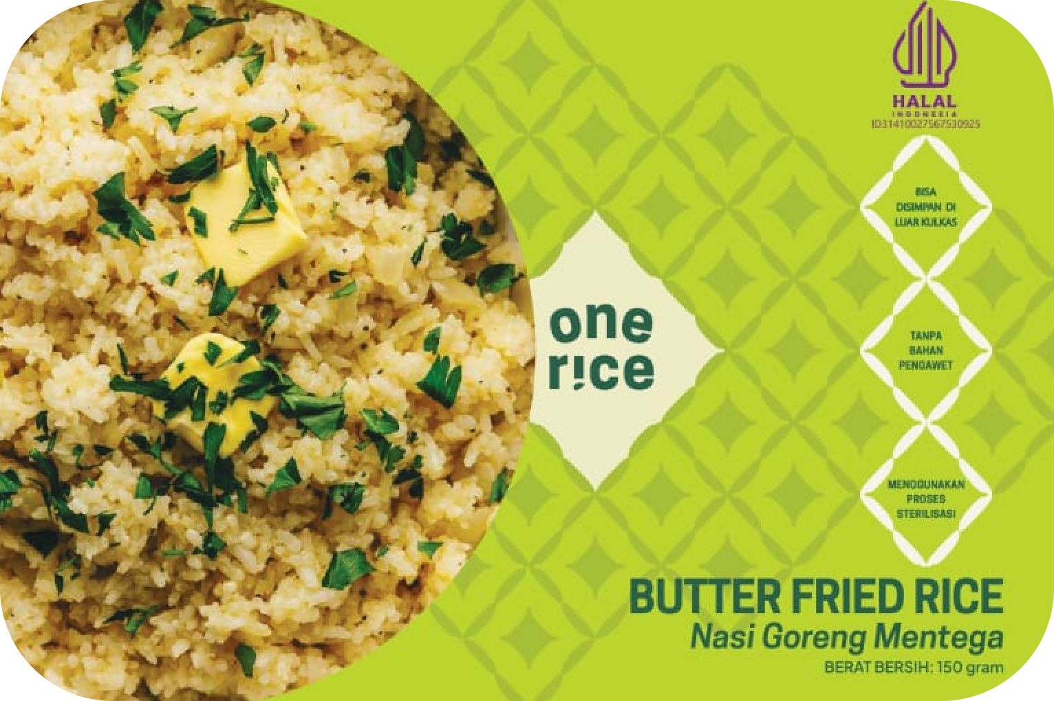 OneRice Butter Fried Rice — Nasi Goreng Mentega package