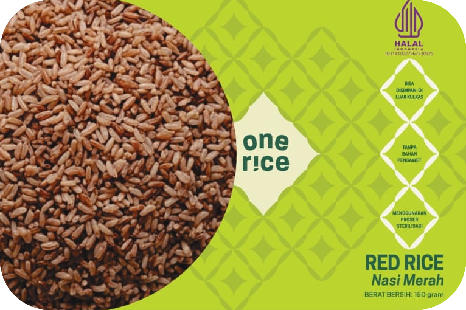 OneRice Red Rice — Nasi Merah package