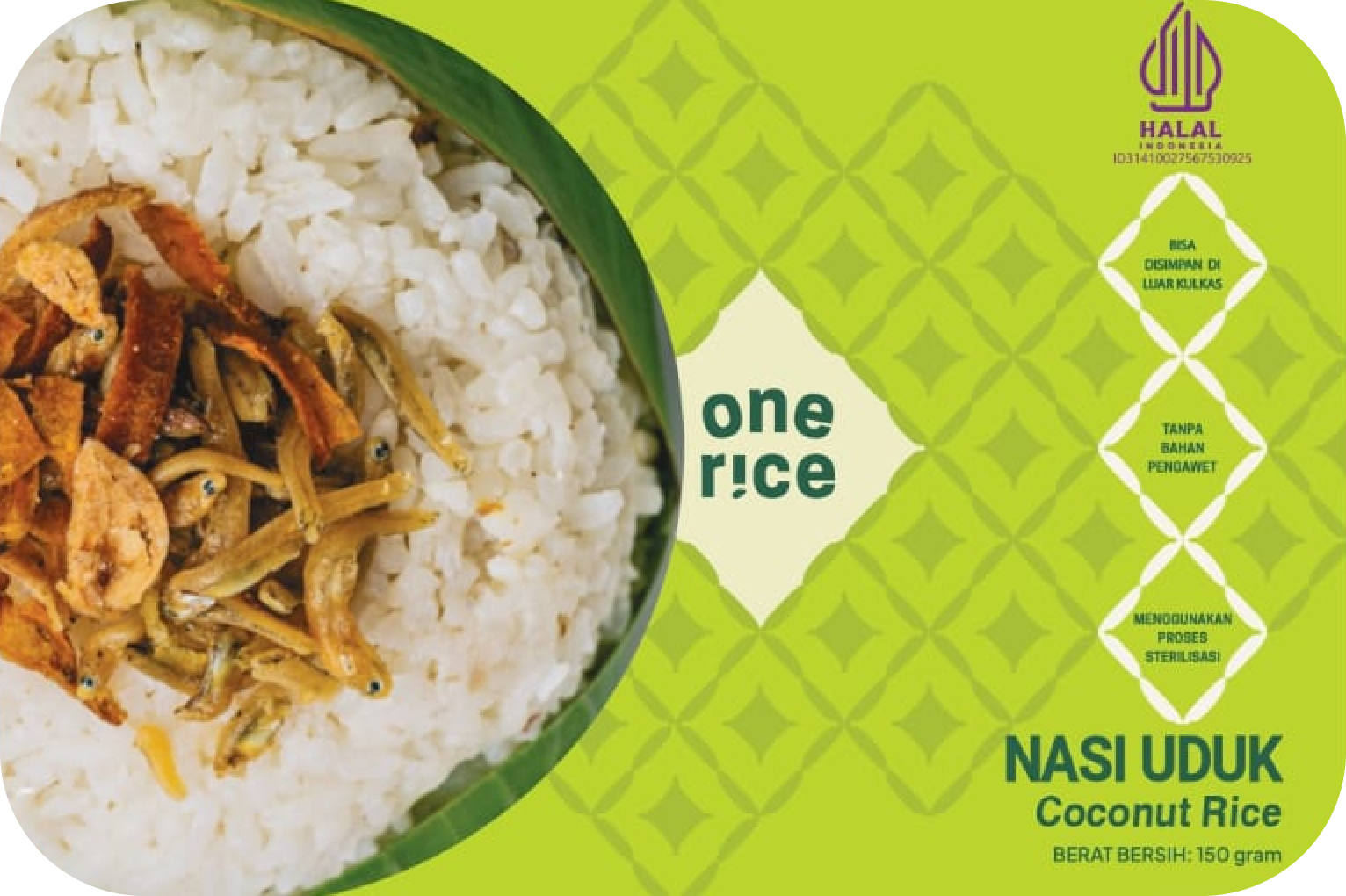 OneRice Coconut Rice — Nasi Uduk package